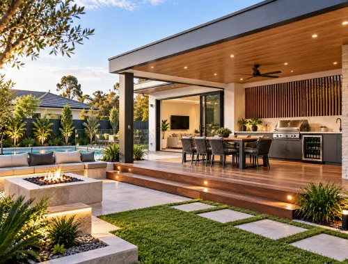 Outdoor living construction by SB Custom Homes